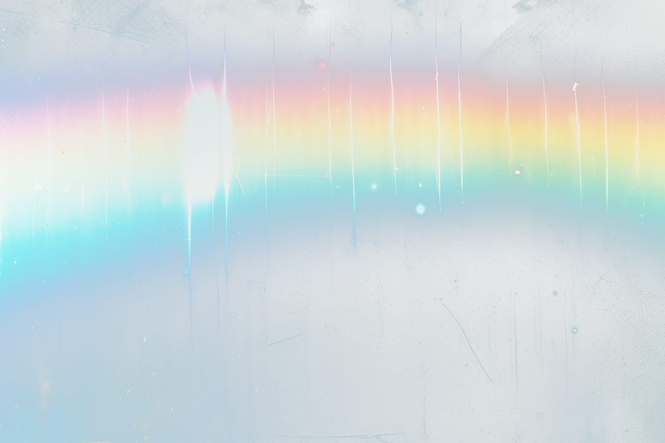 Film texture with rainbow leak overlay effect